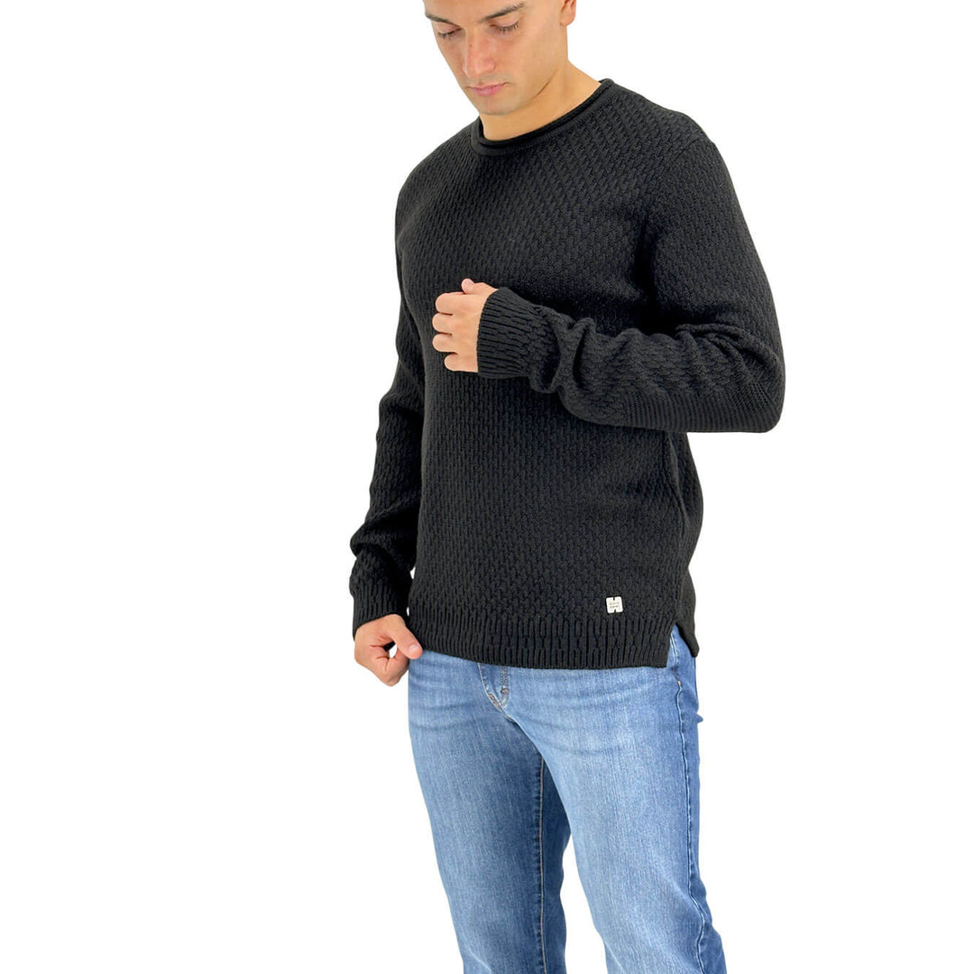 BL.11, Maglia, Uomo, Acrilico, Nero