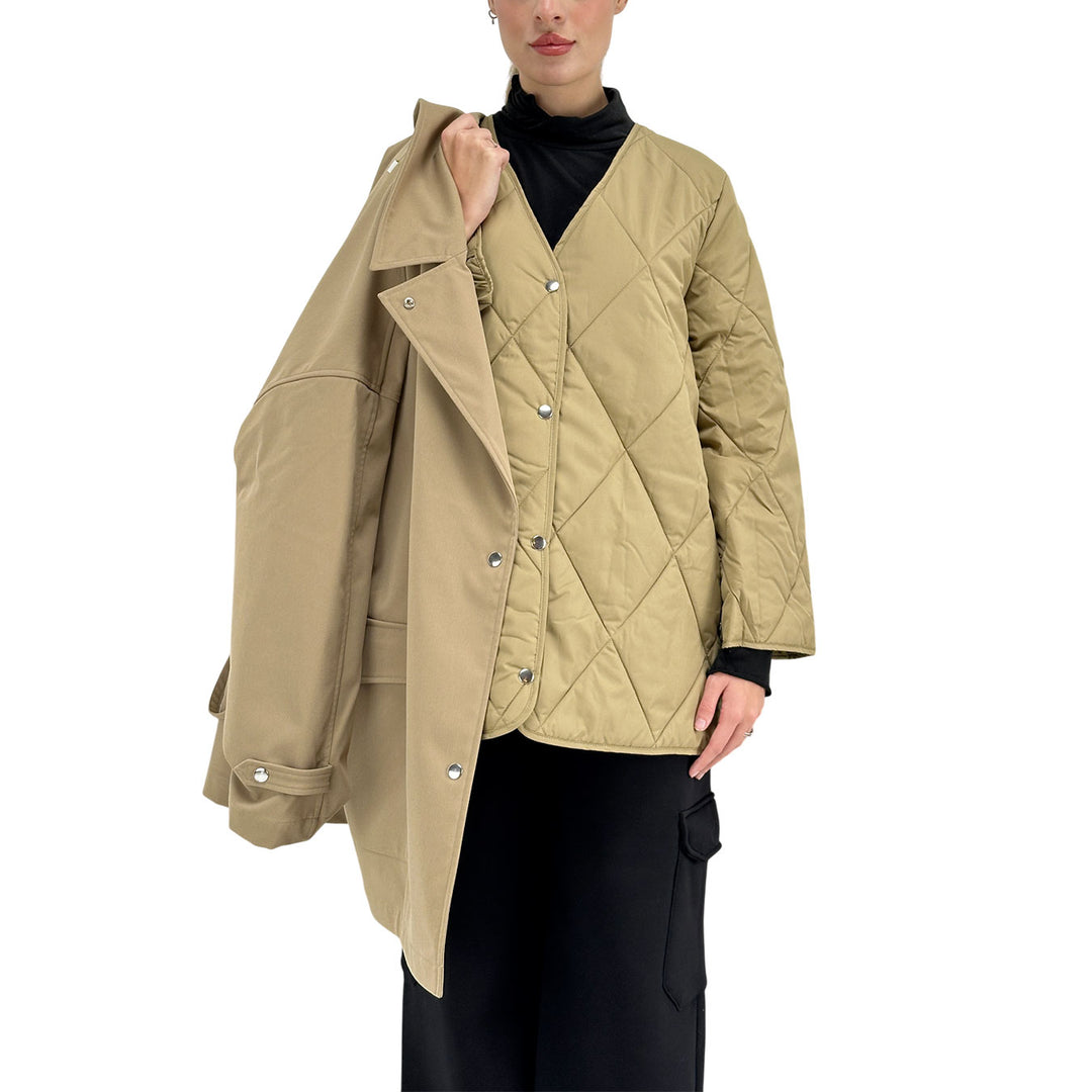 Oof Wear, Trench, Donna, Poliestere, Beige
