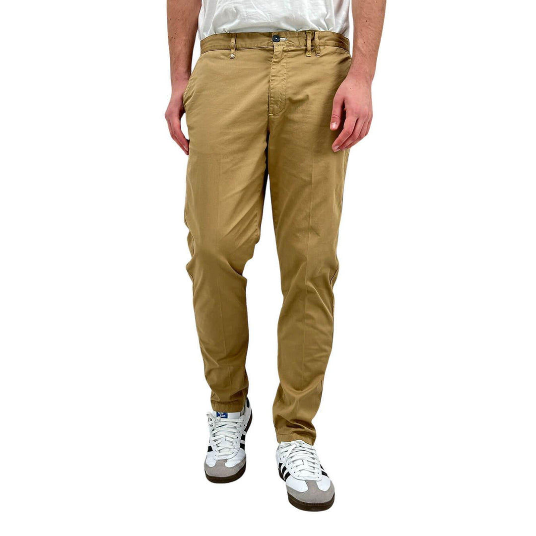 BL.11 Block Eleven Pantaloni Chino, Uomo, Regular Fit, Cotone, Beige