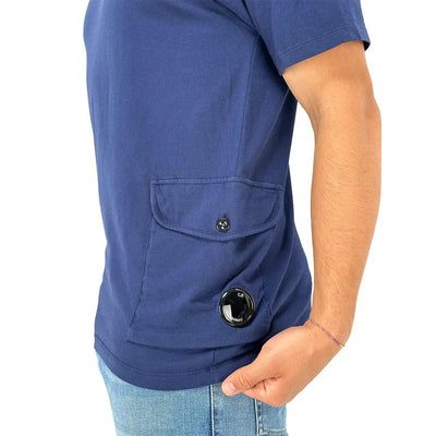 C.p. Company t Shirt mc, 14cmts316a005697g, Jersey Side Pockets t Shirt, 868 Medieval bl, Bassiniboutique.it, 2023 p/e