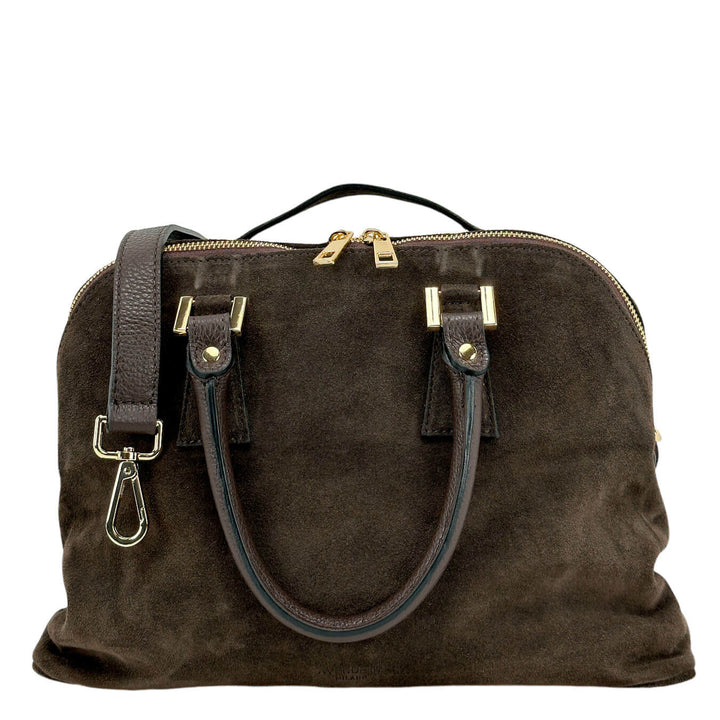 Avenue67 Fandango XS Borsa Donna, A Mano, Camoscio, Marrone