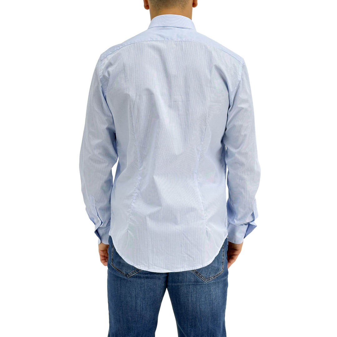BL.11, Camicia, Uomo, Cotone, Azzurro