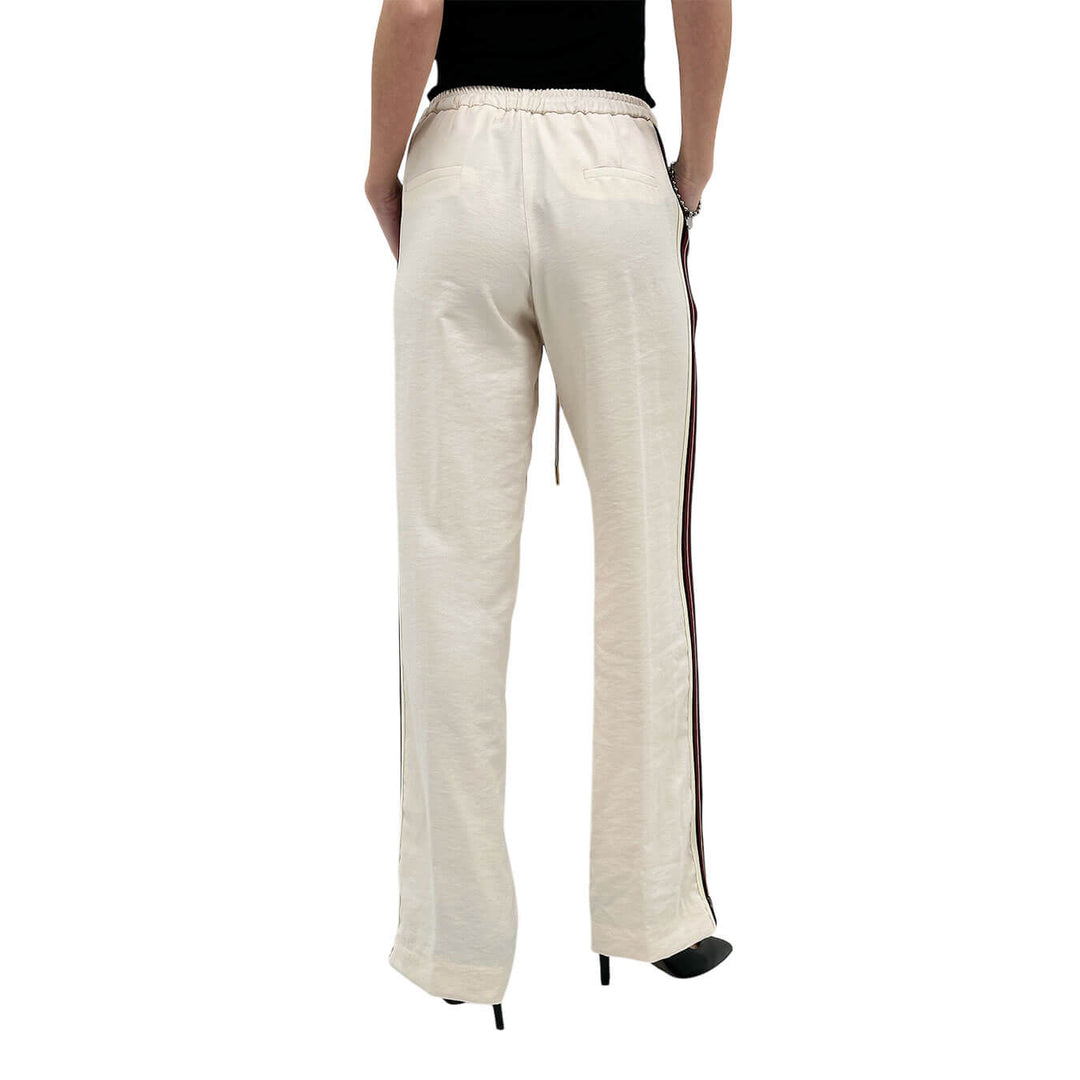 Kontatto Pantaloni Donna, Bande Laterali, Coulisse, Beige