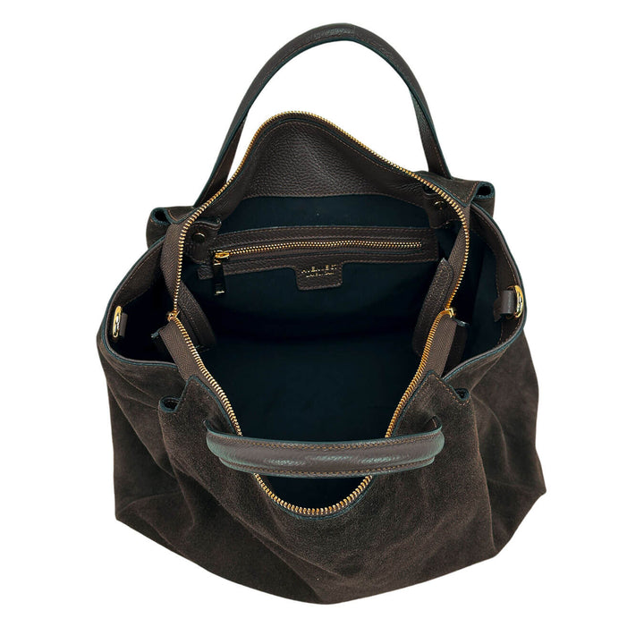 Avenue67 Elettra Donna, Handbag Medium, Camoscio, Marrone