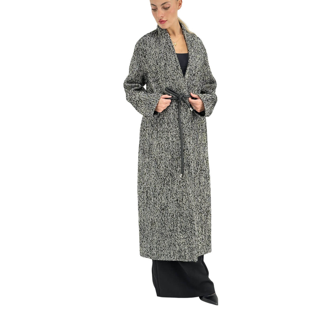 Ottod'Ame, Cappotto Lungo, Monopetto, Lana, Grigio