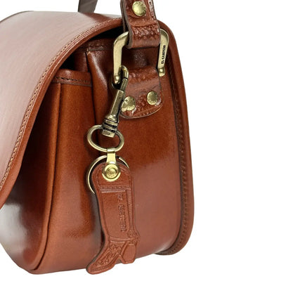 Campero Borsa in Cuoio Con, 2100, Patta Liscia, Cognac, Bassiniboutique.it, 2023 p/e