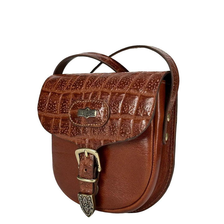 Campero Borsa Mini in Cuoio, 1512, Patta Stampata Cocco, Cognac, Bassiniboutique.it, 2023 p/e