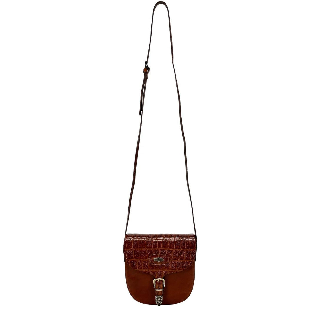 Campero Borsa Mini in Cuoio, 1512, Patta Stampata Cocco, Cognac, Bassiniboutique.it, 2023 p/e