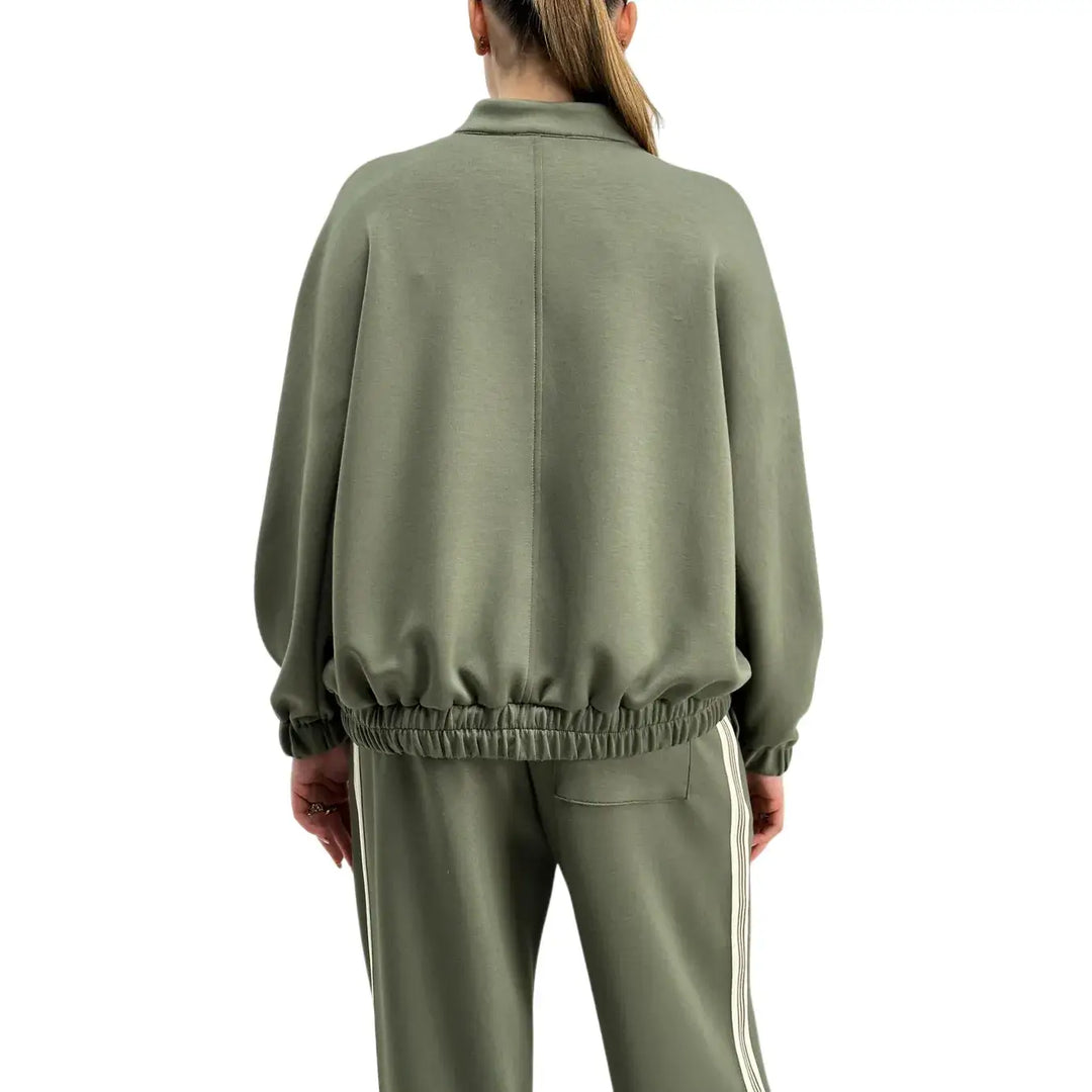 Kontatto, Bomber con Alamari, Donna, Verde