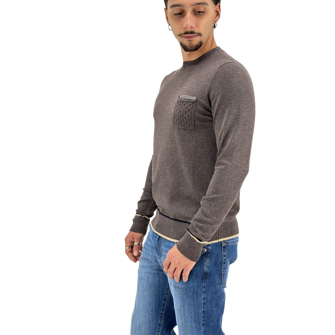 Markup, Maglia, Uomo, Viscosa, Marrone