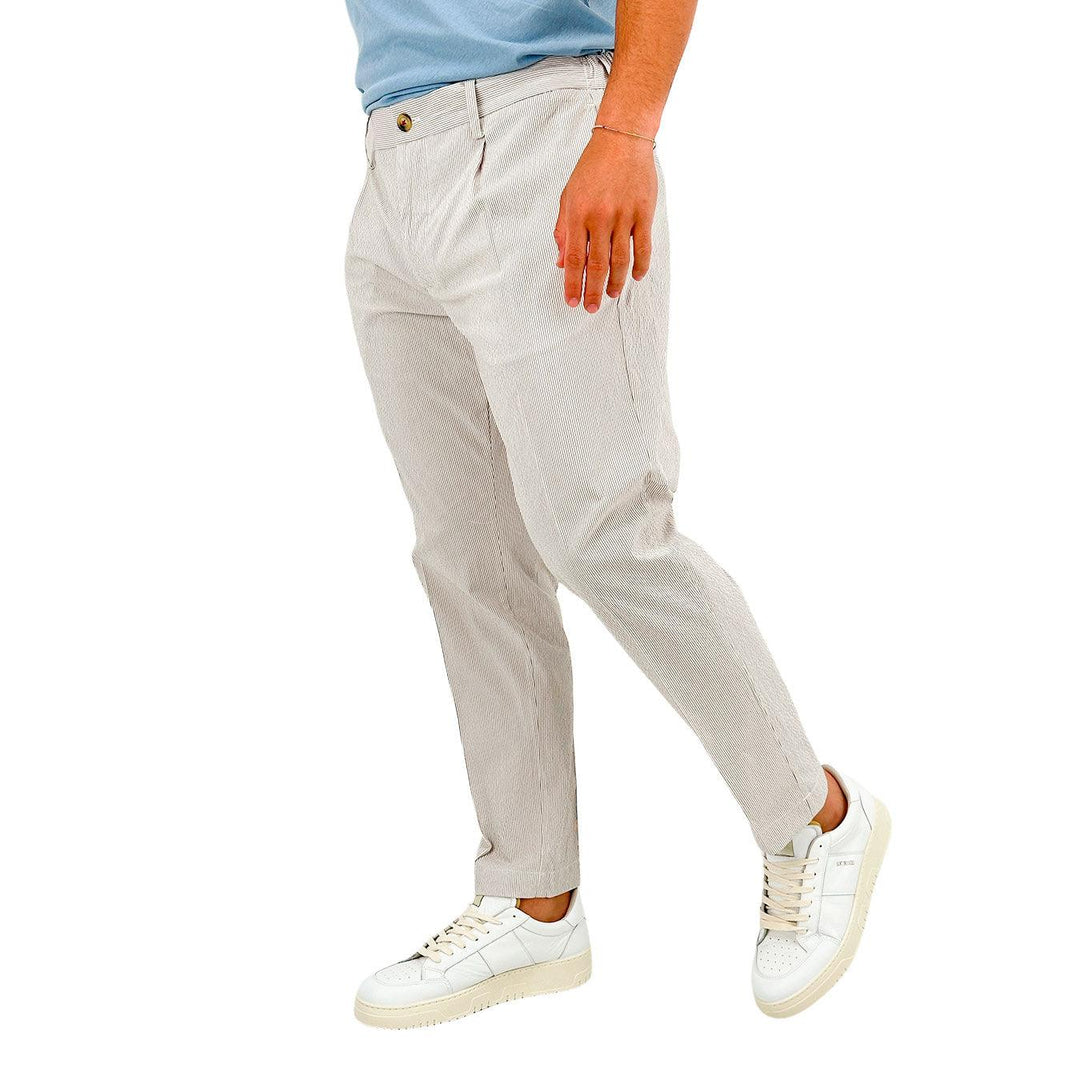 MarKup Men's Trousers, Regular, Cropped Pima, Cotton Blend, Grey