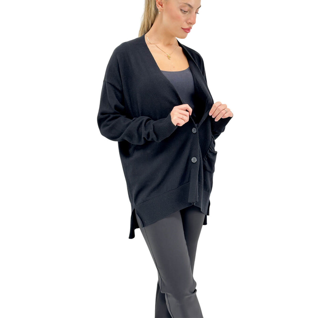 Relish, Cardigan, Donna, Cotone, Nero
