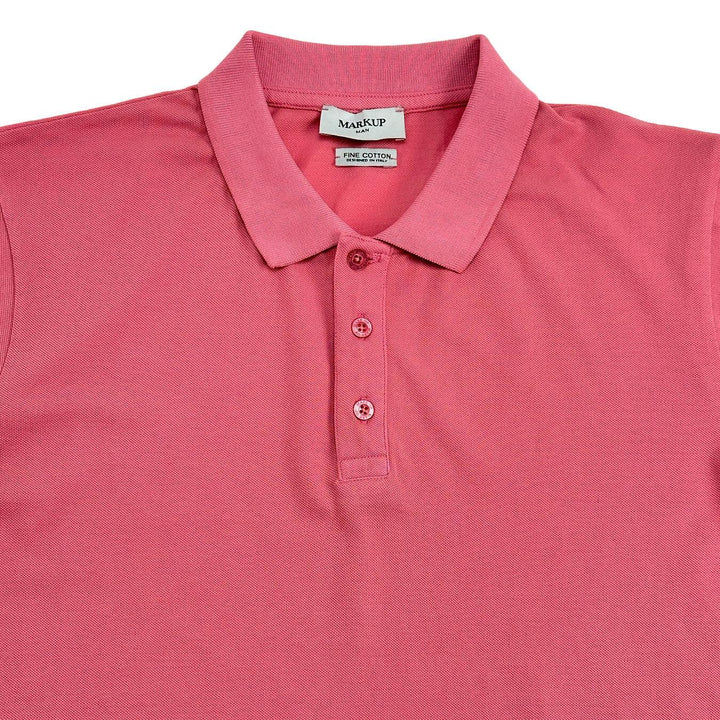 MarKup Men's Shirt, Polo, Short Sleeve, Three Buttons, Cotton