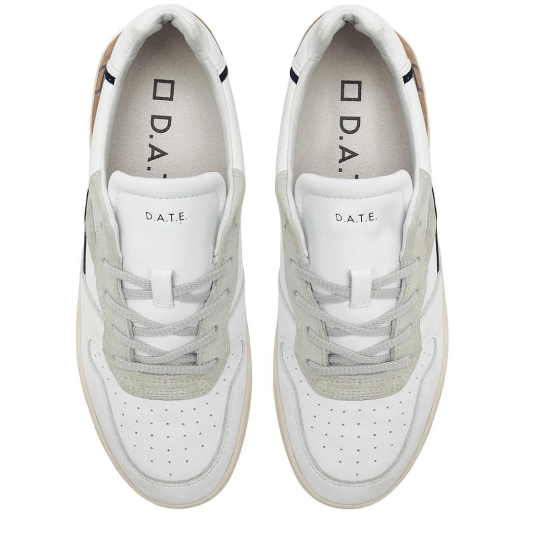 Date Sneakers Curt 2.0, M391.c2.vc.hc, Vintage Calf, Bianco/cammello, Bassiniboutique.it, 2023 a/i