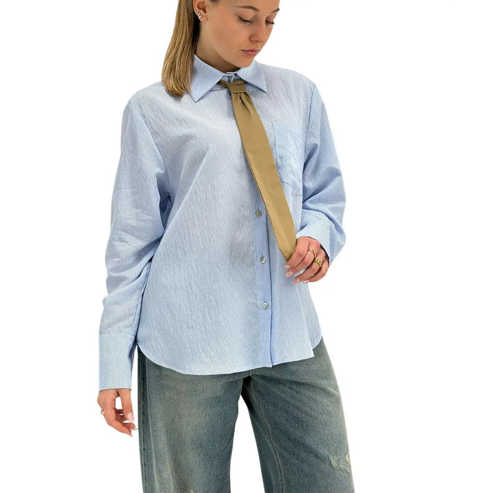 Kontatto, Camicia, Donna, Tessuto Misto, Azzurro