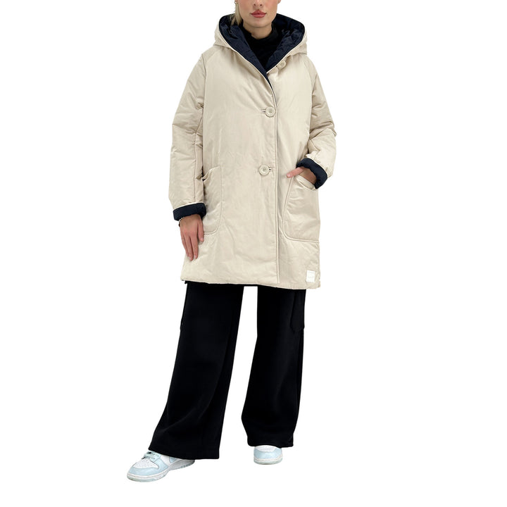 Oof Wear, Cappotto Double, Poliestere, Bianco e Blu