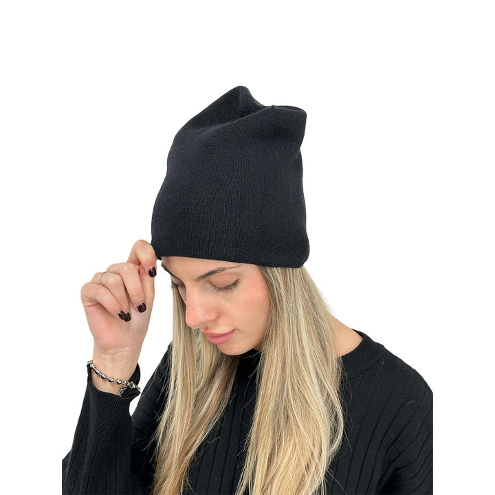 Bassini Cappello Donna, Modello Basic, Tessuto Misto, Nero