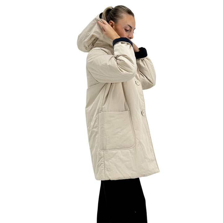 Oof Wear, Cappotto Double, Poliestere, Bianco e Blu