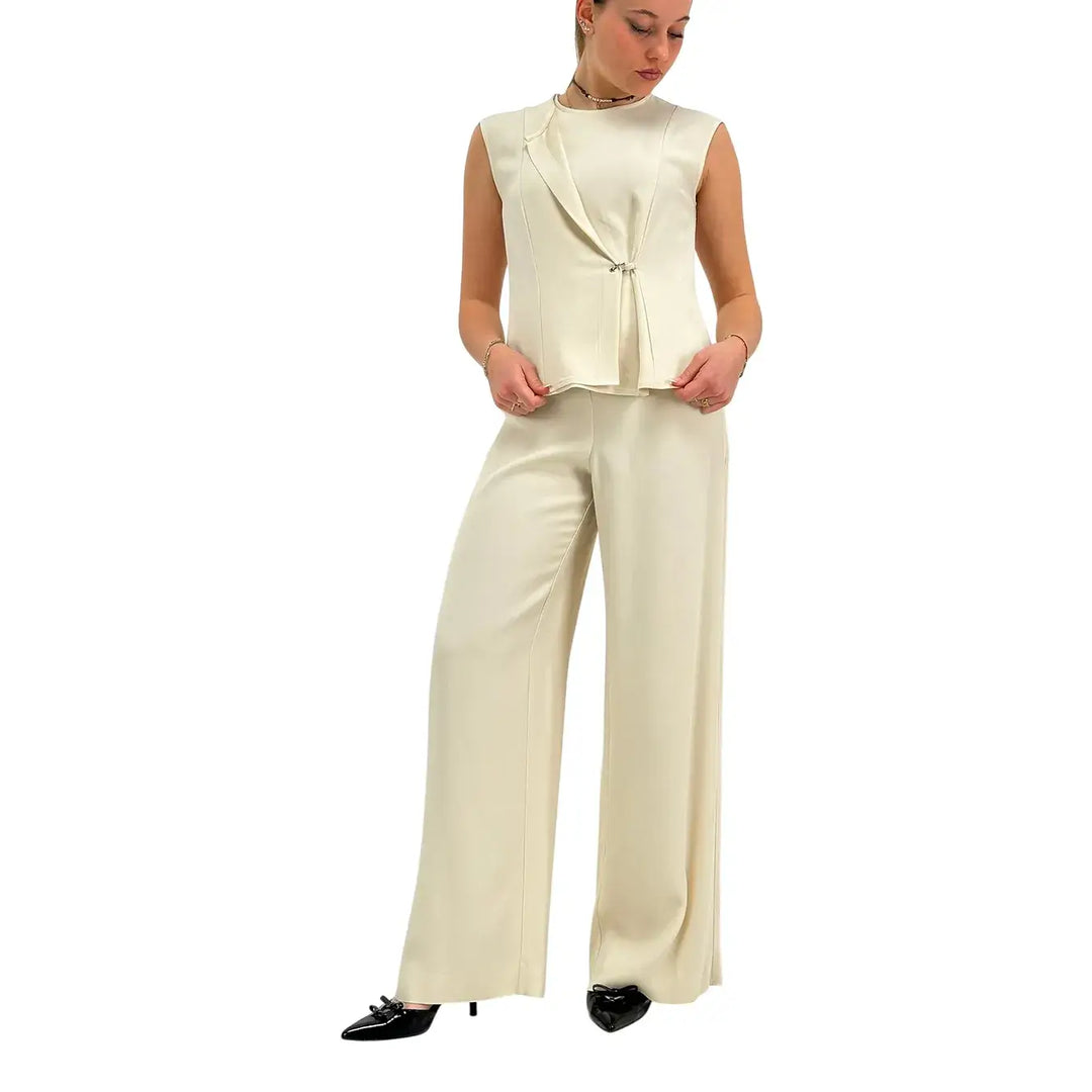 Ottod'Ame, Pantaloni, Donna, Tessuto Misto, Latte