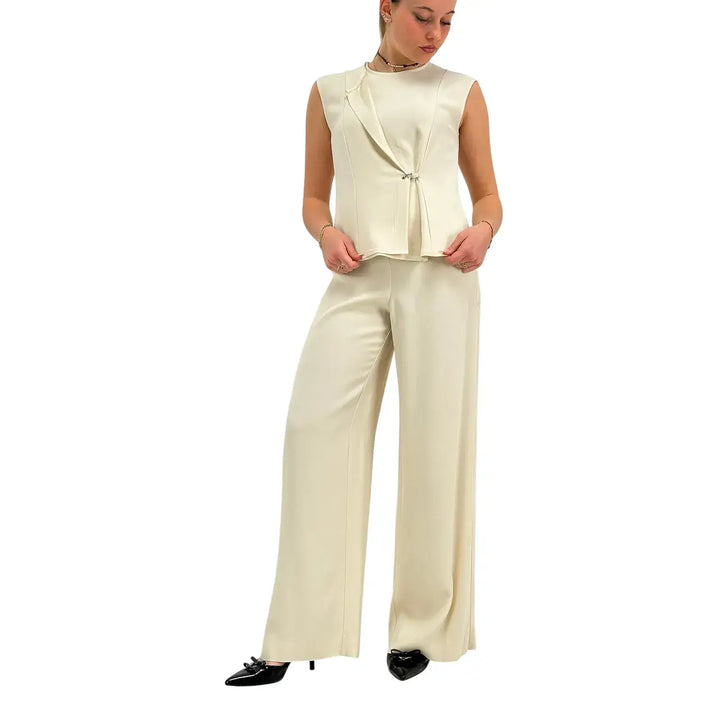 Ottod'Ame, Pantaloni, Donna, Tessuto Misto, Latte