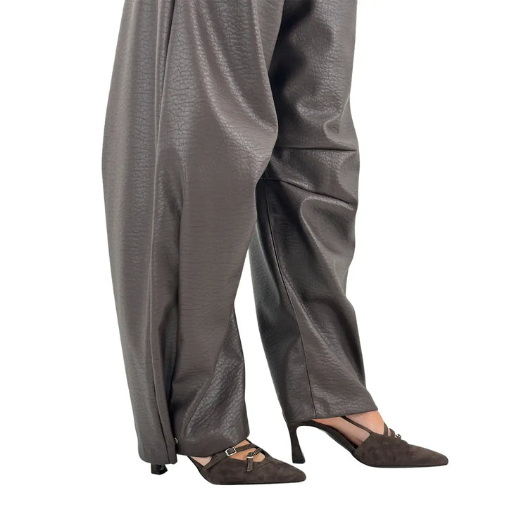 Motel, Pantaloni, Eco Pelle, Moro