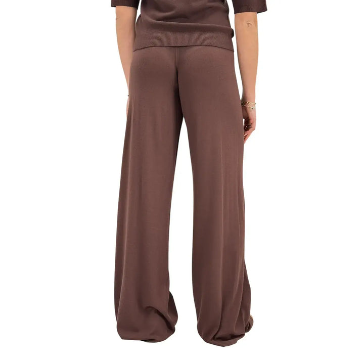 Kontatto, Pantaloni, Donna, Palazzo, Marrone