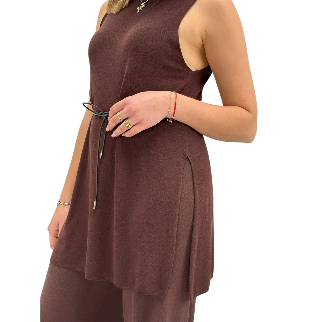 Kontatto, Maglia, Donna, Tessuto Misto, Marrone