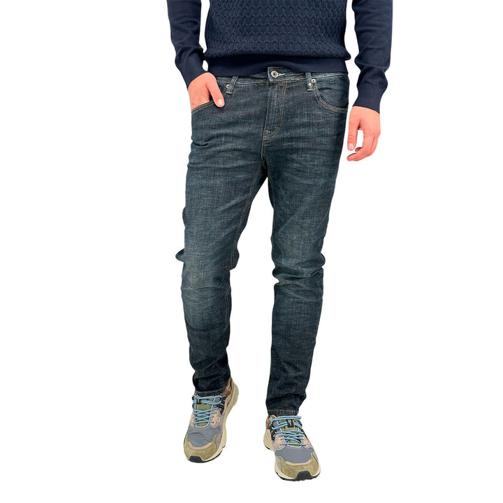 BL.11 Block Eleven Pantaloni Uomo, Super Flex, Denim, Cotone, Blu