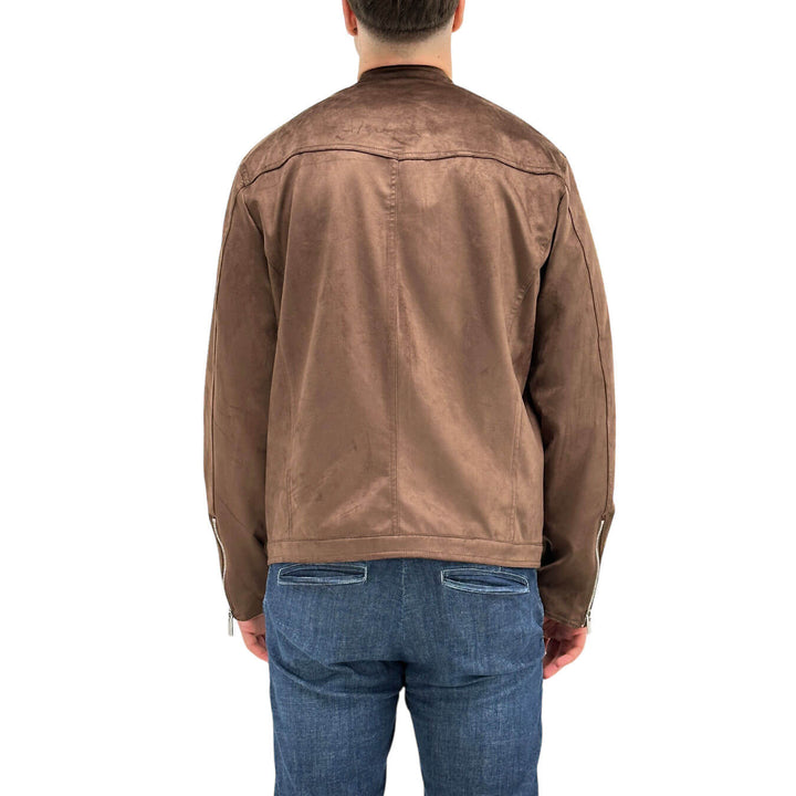 MarKup Giubbotto Uomo, Jacket Bomber, Ecopelle, Marrone
