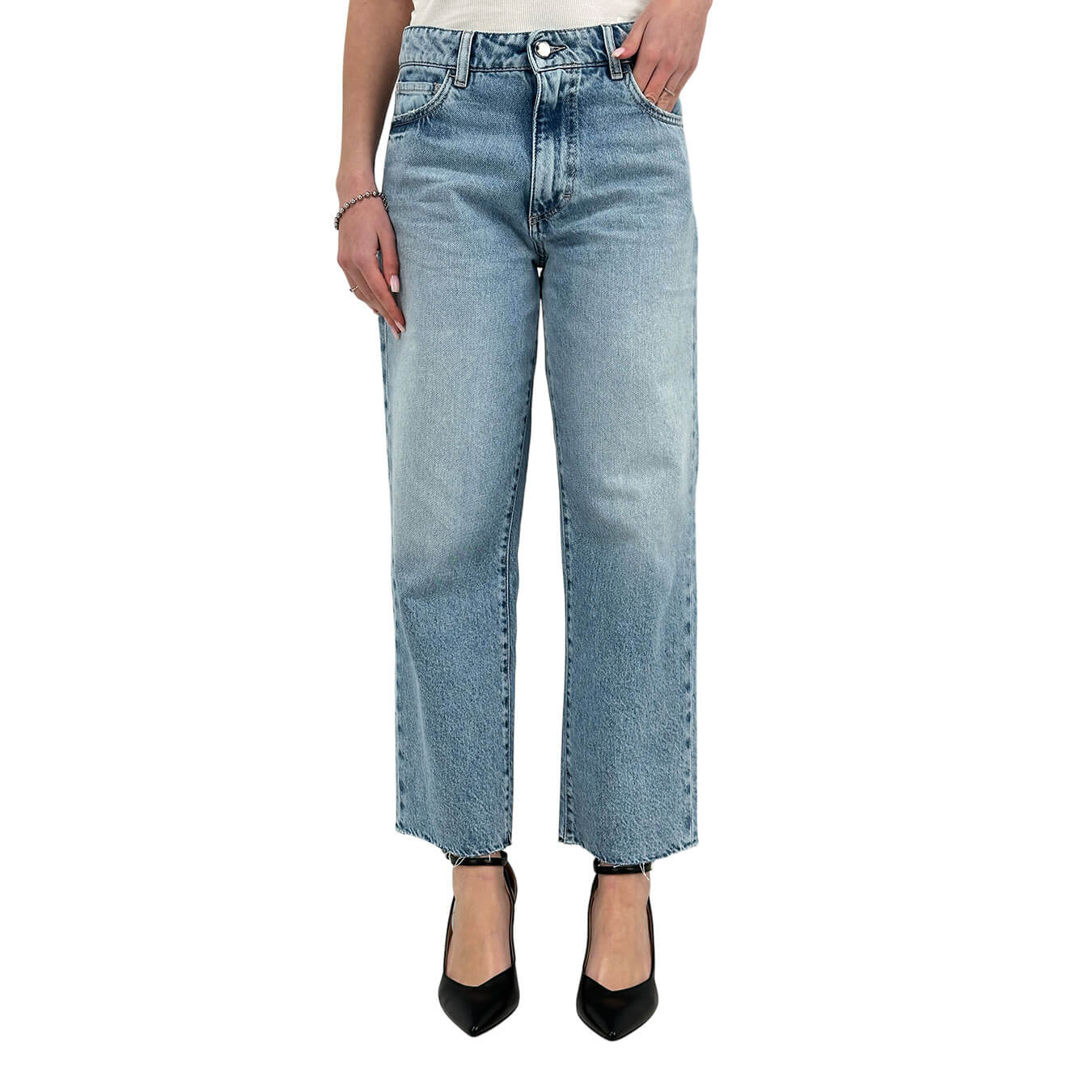 デニム・ジーパン ICON DENIM Women Denim Pants JILL ID8651 BLUE Jill - Women's Straight Leg Jeans | ICON DENIM Los Angeles