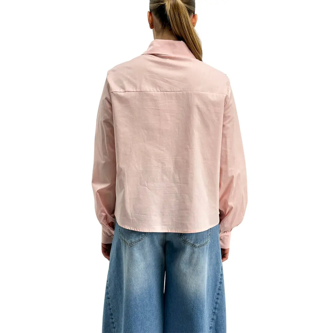 Kontatto, Camicia con Alamari, Donna, Cotone, Rosa