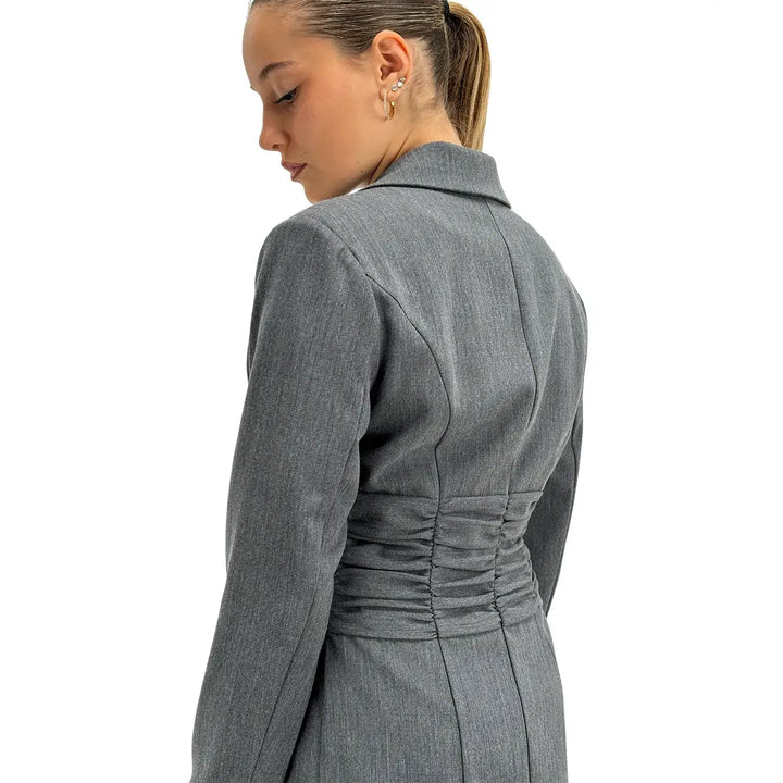 Koralline, Giacca con Nodo, Donna, Tessuto Misto, Grigio