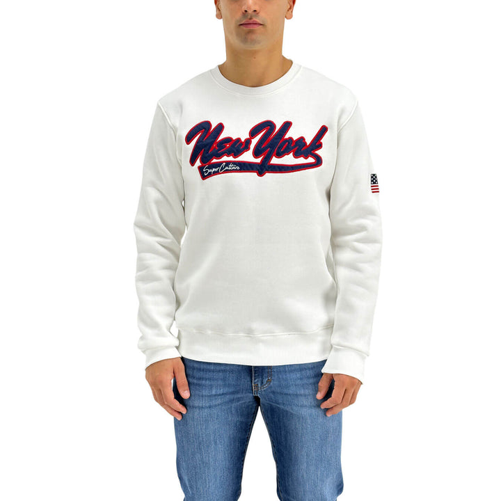 Superculture, Felpa, Uomo, Cotone, Bianco