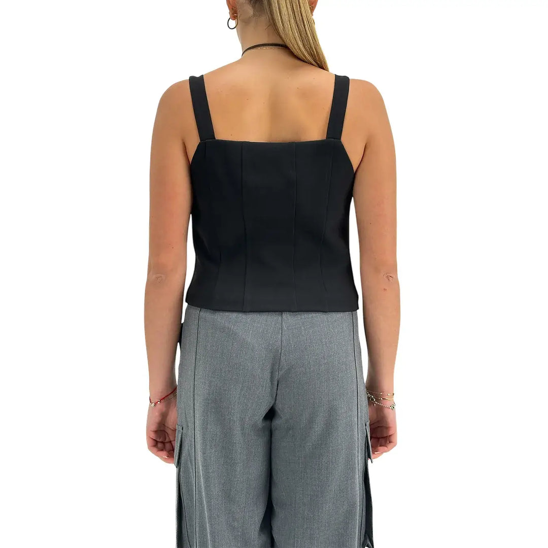 Koralline, Bustino, Donna, Tessuto Misto, Nero