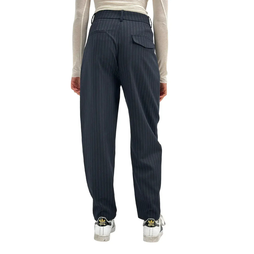 Koralline, Pantaloni, Donna, Tessuto Gessato Misto, Blu