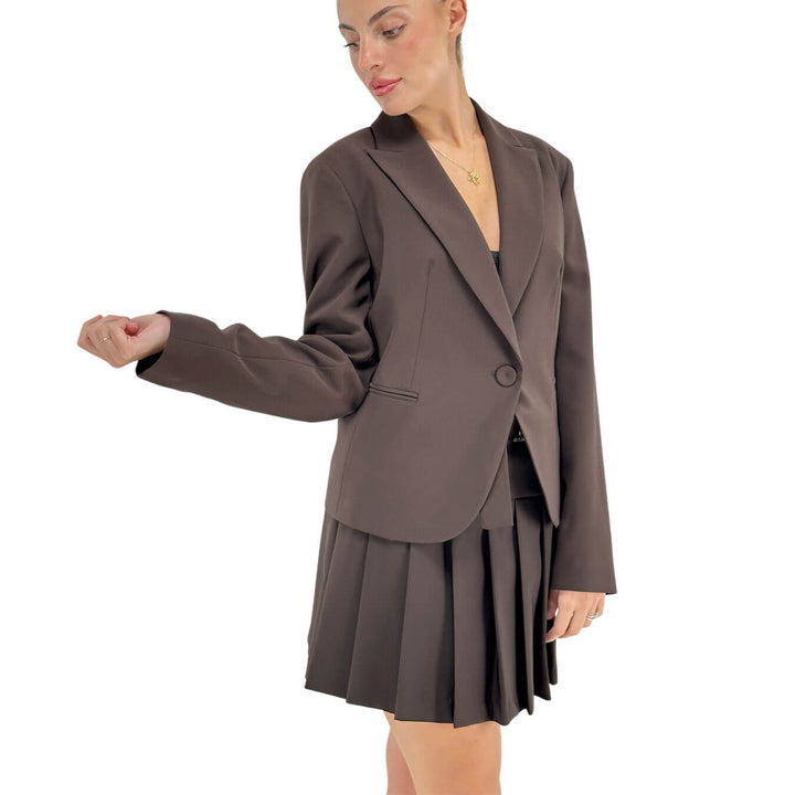 Relish, Giacca, Donna, Rosalba, Monopetto, Poliestere, Marrone