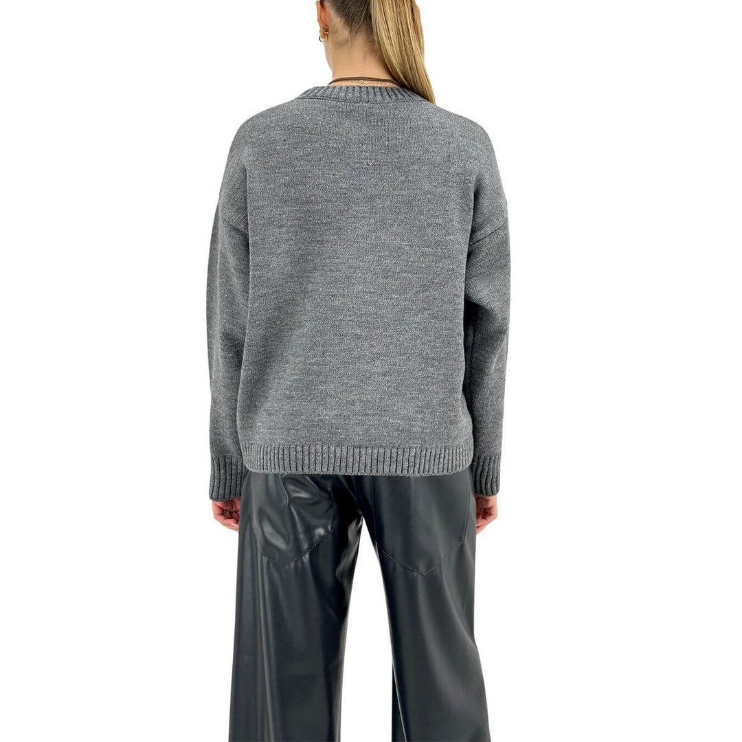 Tensione In, Maglia, Donna, Tessuto Misto, Grigio
