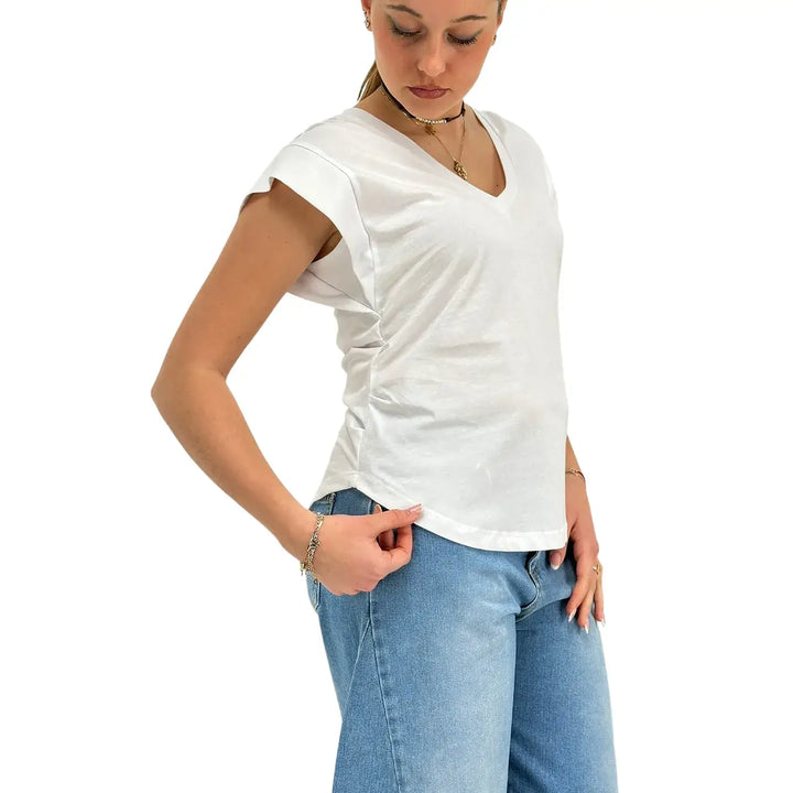 Ottod'Ame, T-Shirt, Donna, Cotone, Latte