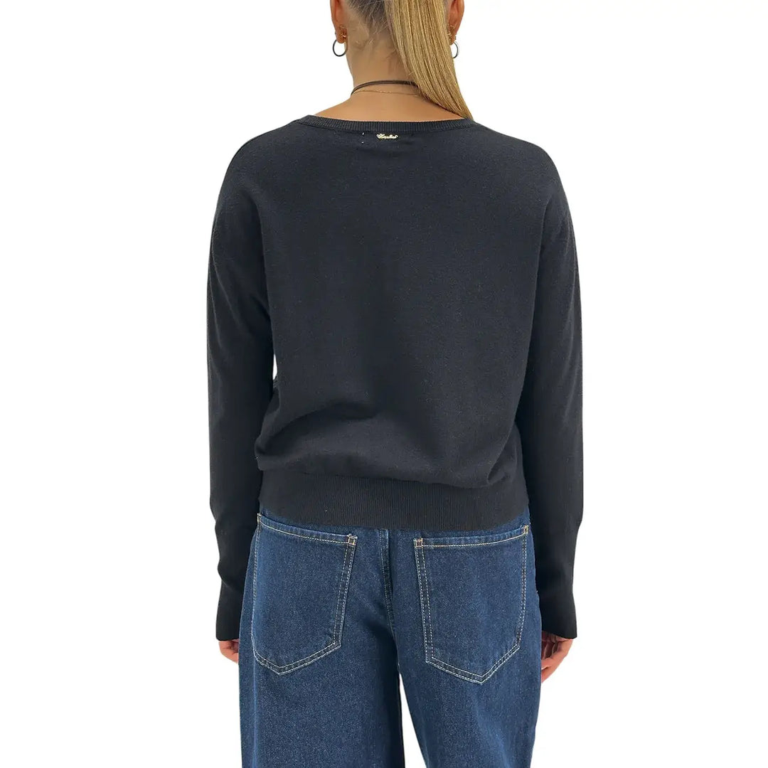 Koralline, Maglia, Donna, Tessuto Misto, Nero