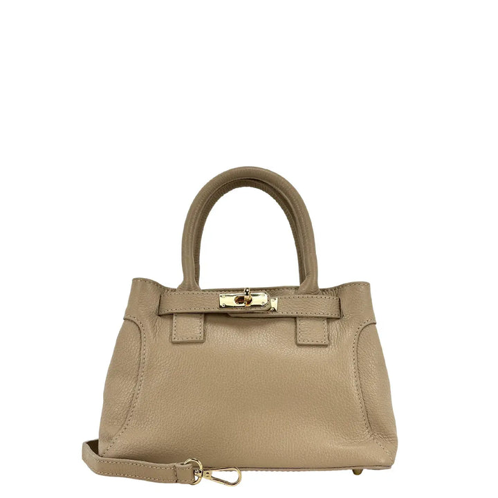 Bassini, Borsa, Donna, Aurora, Pelle, Beige