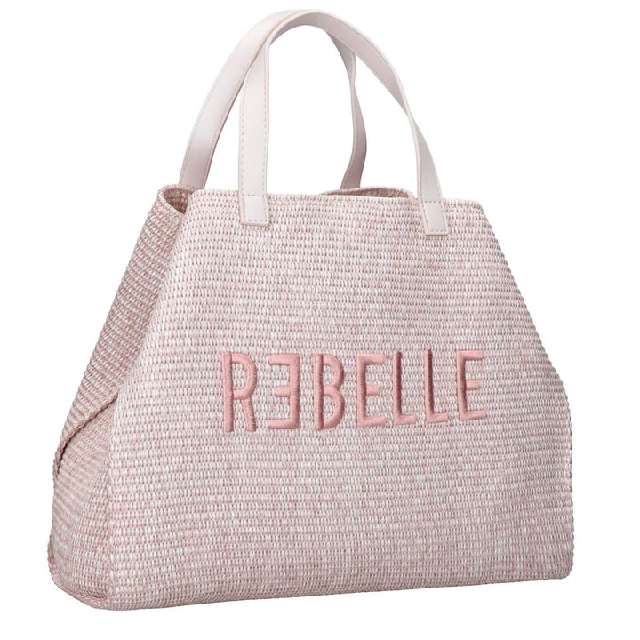 Rebelle Borsa Ashanti Donna, Shopping Bag, Tracolla, Paglia, Beige, 36x30x15, bassiniboutique.it