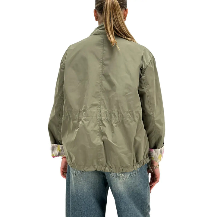 Oof Wear, Giubbotto, Donna, Double Face, Verde e Floreale