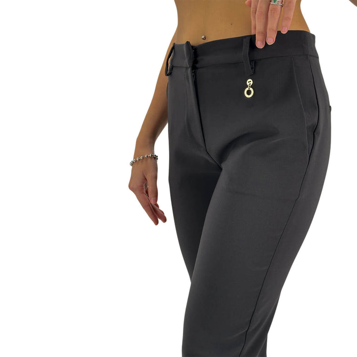 Relish, Pantaloni, Donna Cloes, Vita Alta, Poliestere, Nero
