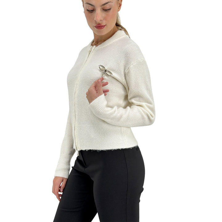 Markup, Maglia, Donna, Tessuto Misto, Bianco