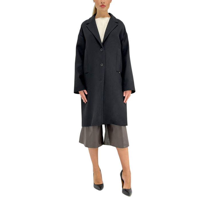 Ottod'Ame, Cappotto, Donna, Simona, Misto Lana, Nero