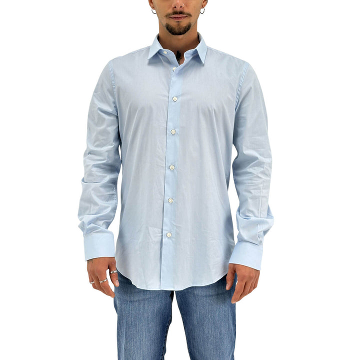 Markup, Camicia, Uomo, Cotone, Celeste