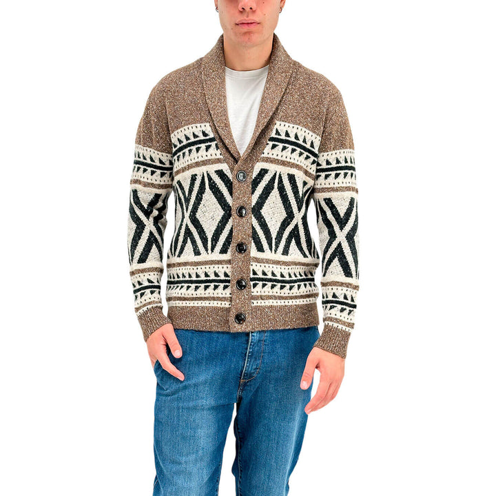 MarKup Maglia Uomo, Cardigan, Sciallato, Fantasia, Beige