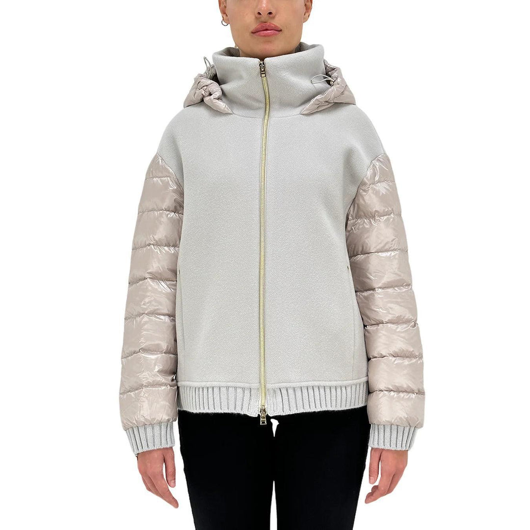 Herno Bomber Resort In Modern Double E Nylon Ultralight Donna Misto Grigio