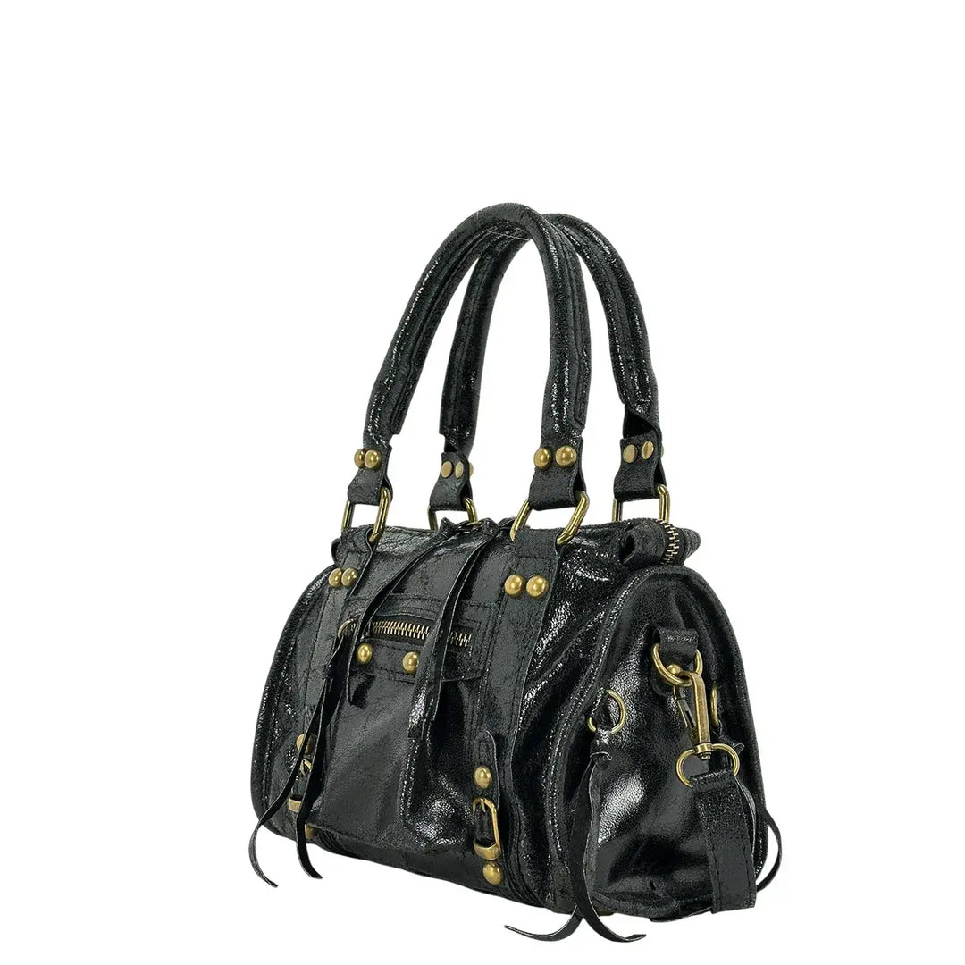 Bassini, City Bag, Donna, Mini, Pelle, Nero