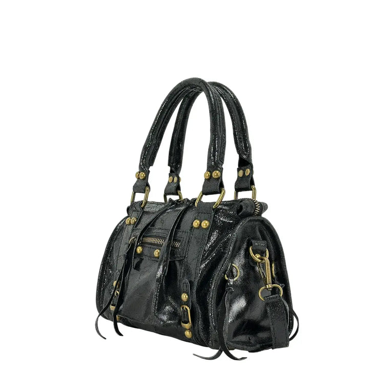 Bassini, City Bag, Donna, Mini, Pelle, Nero